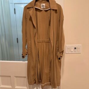 Zara Women's Classic Brown Trench Coat